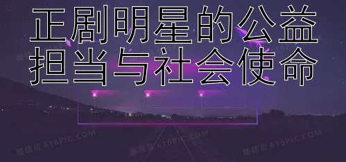 正剧明星的公益担当与社会使命